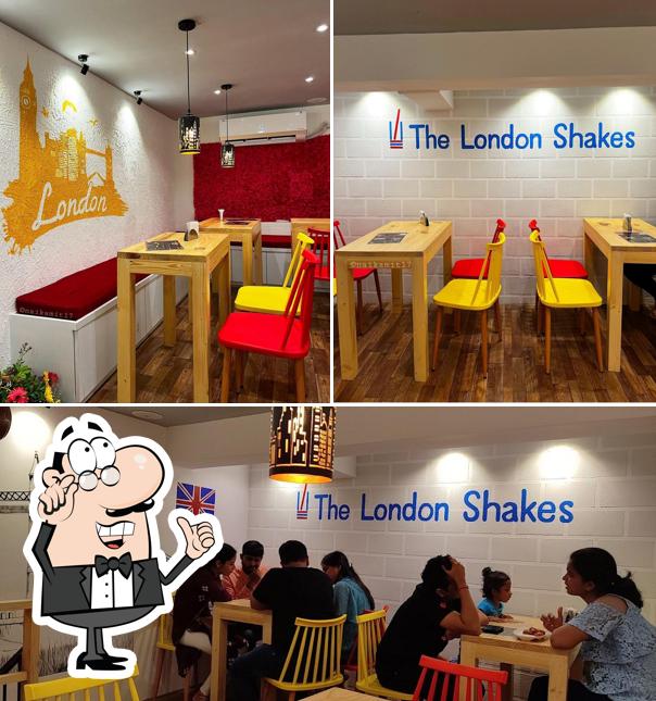 The interior of The London Shakes & Cafe Panjim Goa