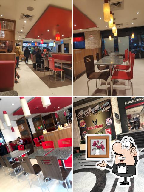 Take a seat at one of the tables at Burger King