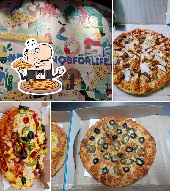 At Domino's, you can taste pizza