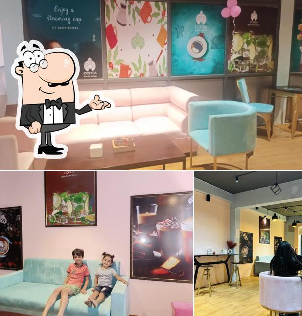 The interior of Coffea cafe