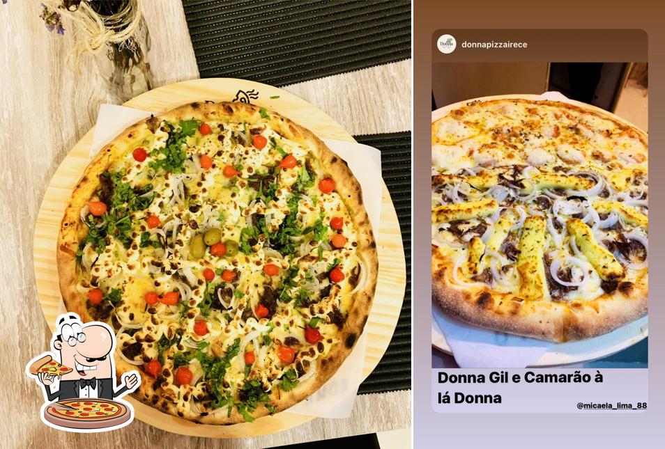 Peça diferentes variedades de pizza