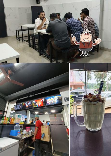 This is the photo showing food and interior at Asis kulukki shake parlour