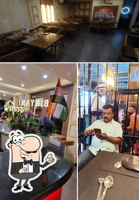 Take a seat at one of the tables at Biryani Darbar