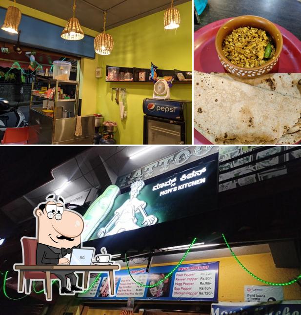 Check out the photo depicting interior and food at Mom's Kitchen