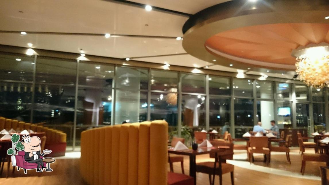 Take a seat at one of the tables at Prego