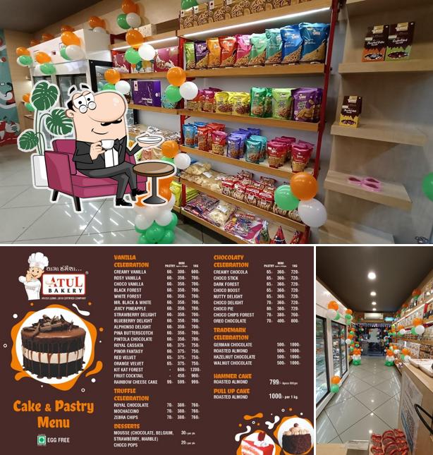 The interior of Atul Bakery Nanavati Chowk, Rajkot