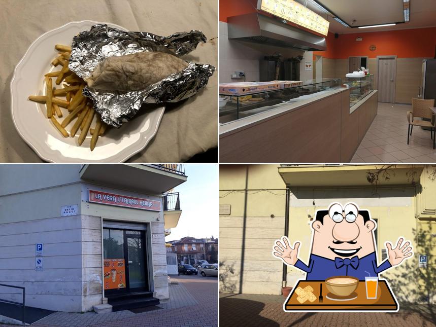 La cibo e esterno del ristorante