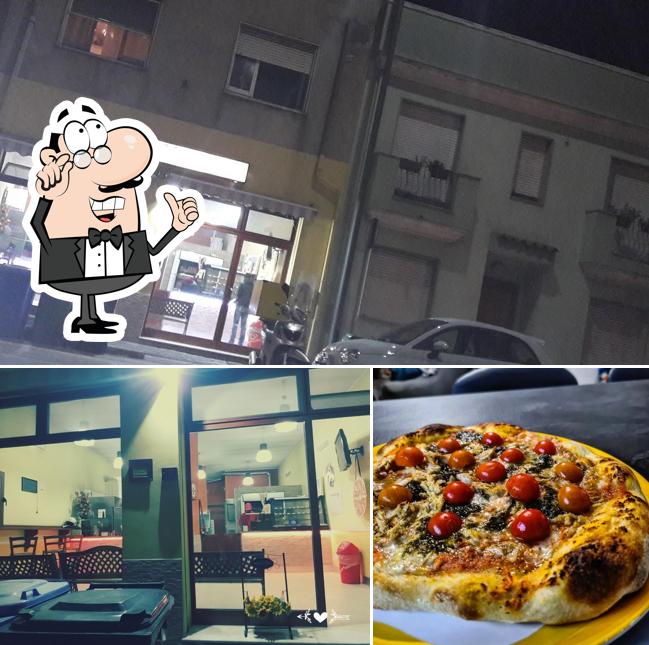 Guarda la foto che mostra la interni e pizza di Pizzeria 84