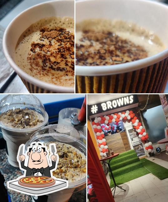 Order pizza at Hashtag Browns - Coffee & Shakes