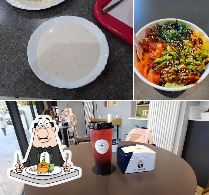 La immagine di cibo e interni da Mr. Hu Poké&bubble Tea