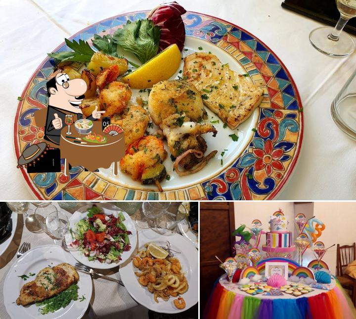 La cibo e compleanno del ristorante