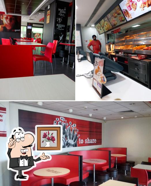 The interior of KFC