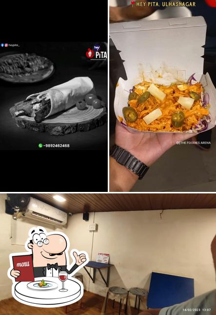 Among different things one can find food and interior at Hey pita
