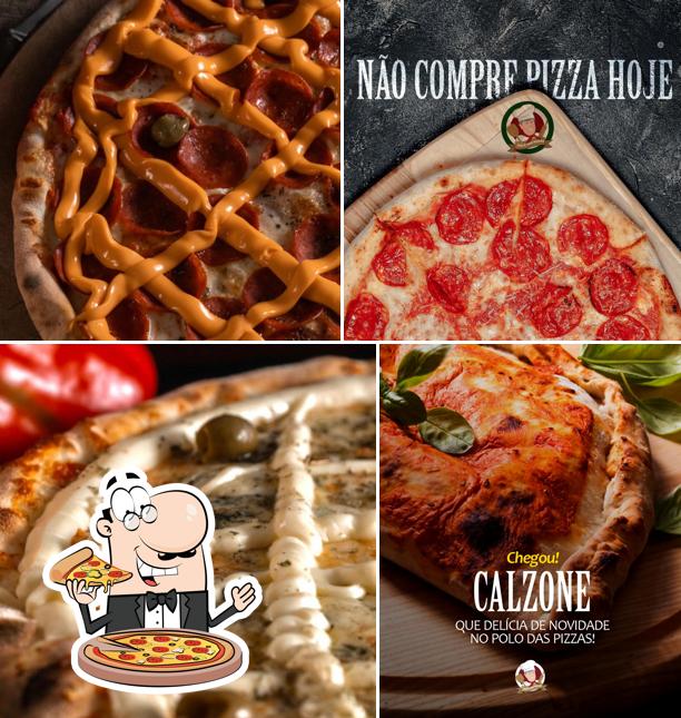 Escolha pizza no Polo das Pizzas