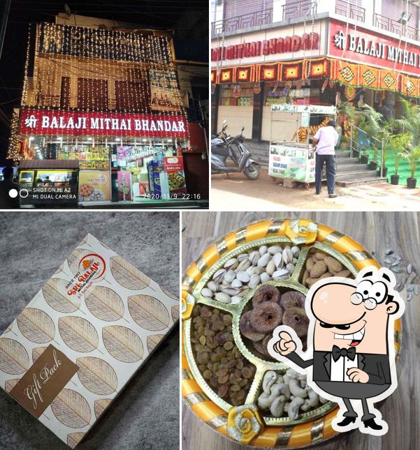 The exterior of Shri Balaji Mithai Bandar