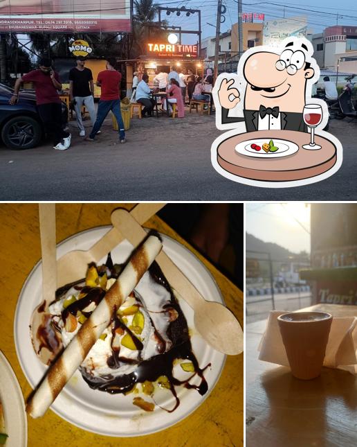 This is the photo showing food and exterior at Tapri time