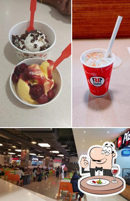 The image of food and interior at Baskin Robbins