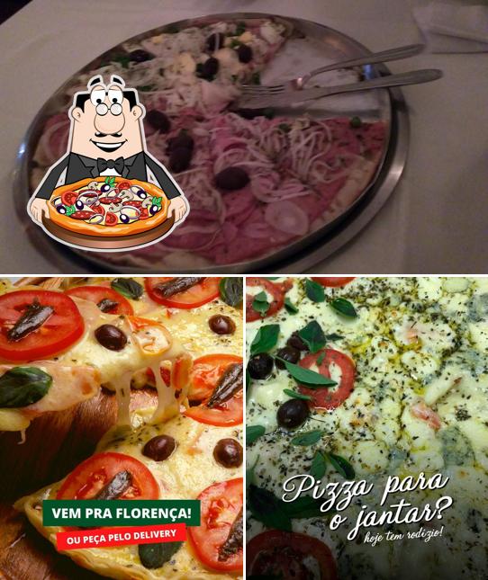 Escolha pizza no Florença Pizzas e Massas