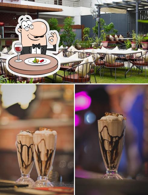 The picture of food and interior at Patio by Bottoms Up