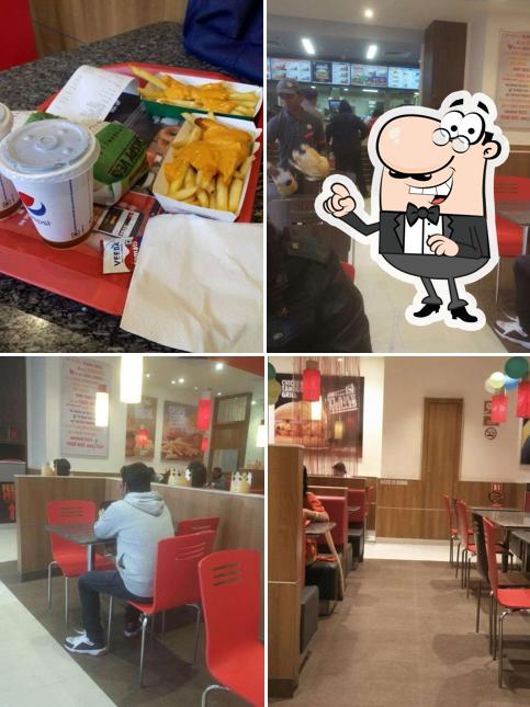 Take a seat at one of the tables at Burger King