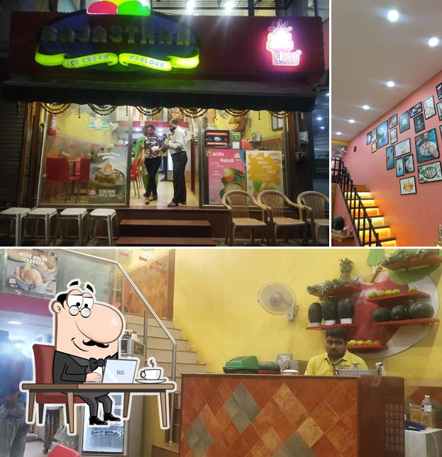 The interior of Rajasthan Ice cream Parlour