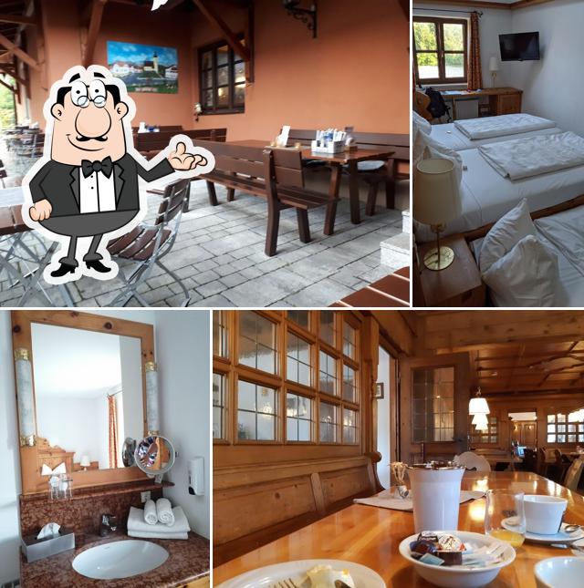 Installez-vous à l'une des tables de Landgasthof zum Erdinger Weissbräu