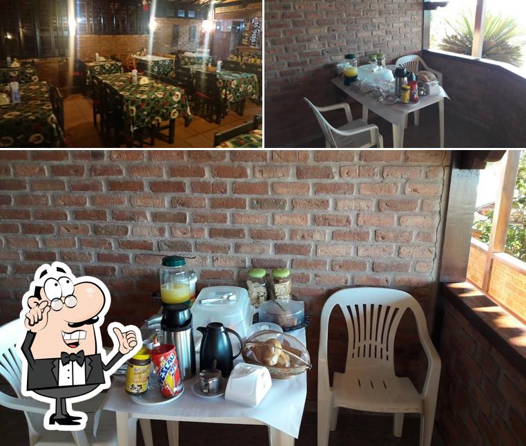 O interior do Restaurante e Pousada Cia do Peixe
