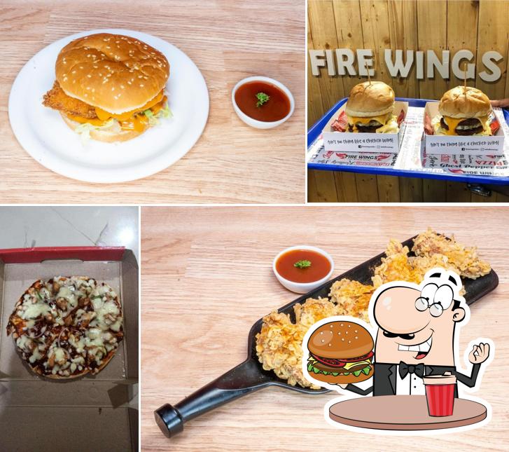 Order a burger at FIRE WINGS MUMBRA