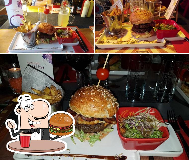 The Burger Terrasse serve un'ampia varietà di opzioni per gli amanti dell'hamburger