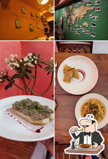 The image of food and exterior at Safarnama