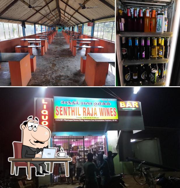 The interior of Senthilraja Wine Shop