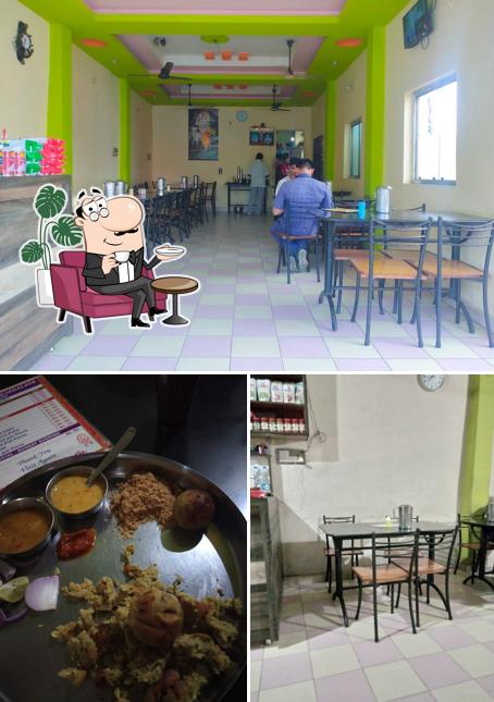 Among different things one can find interior and food at Rajasthan Bhojanalaya