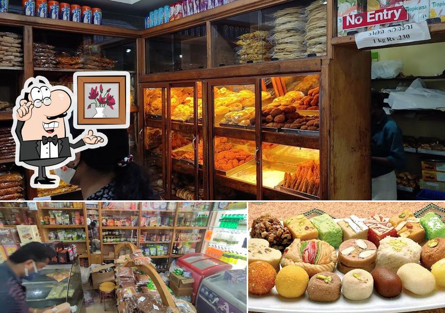 The picture of interior and food at Best Bakery