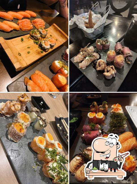 Sushi é um famoso cozinha originário do Japão