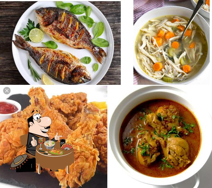 Food at Lucky Chicken Corner