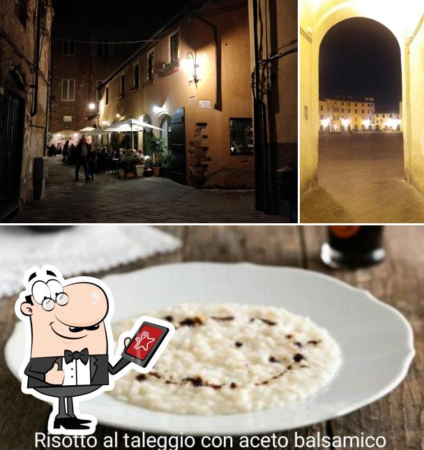 La foto della esterno e cibo di Locanda Tre Merli