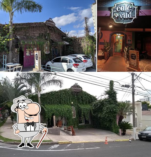 O exterior do Café da Vila