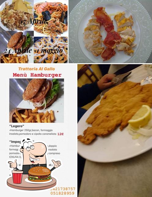 Prenditi un hamburger a Trattoria Al Gallo ( trasferito al Ristorante al Ponte )