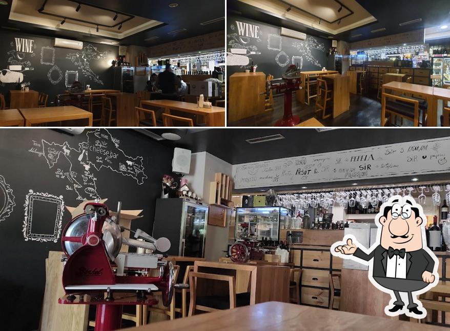 Gli interni di Cheese Bar