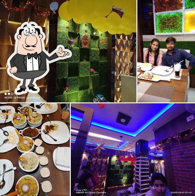 Take a seat at one of the tables at Bhoj Paradise