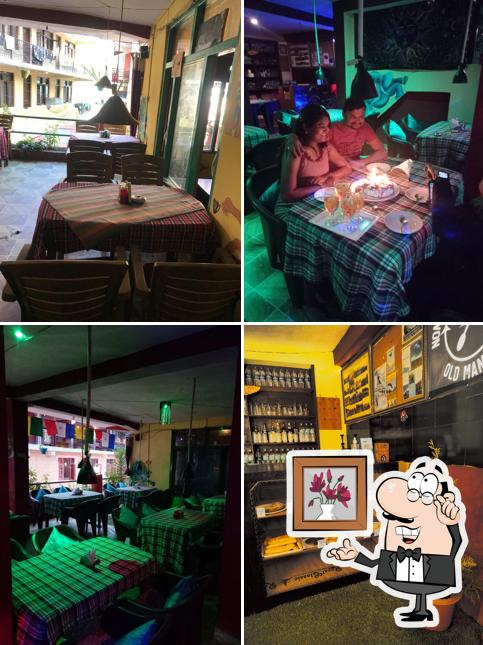 The interior of NON STOP CAFE - Cafe in Old Manali Restaurant