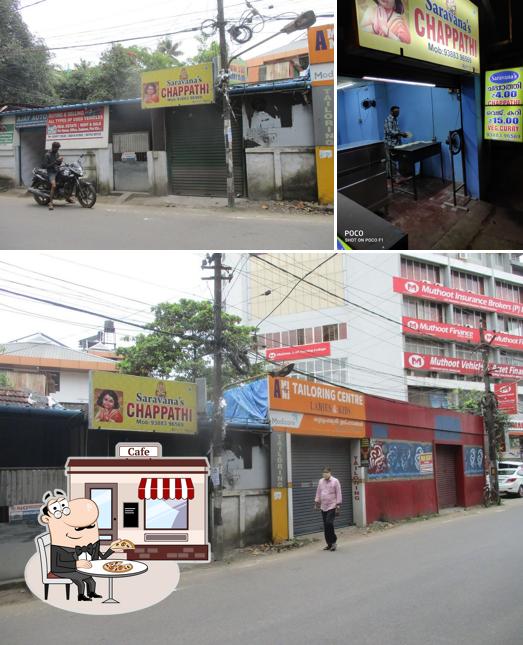 The photo of Saravana's Chappathi Hut’s exterior and interior