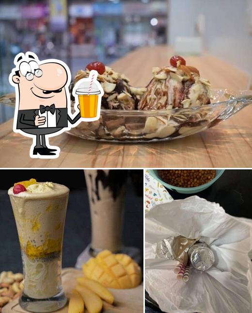 Enjoy a beverage at Natural Fresh Ice Cream