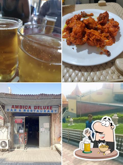 Enjoy a pint of light or dark beer