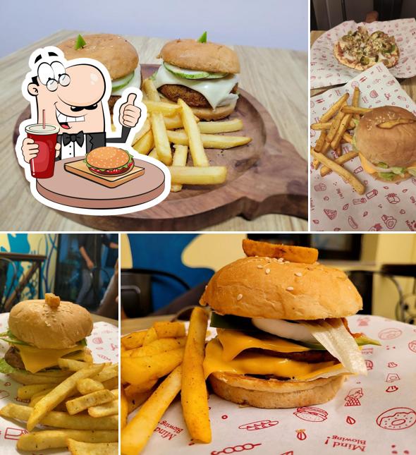 Try out a burger at Healthy Bite Cafe