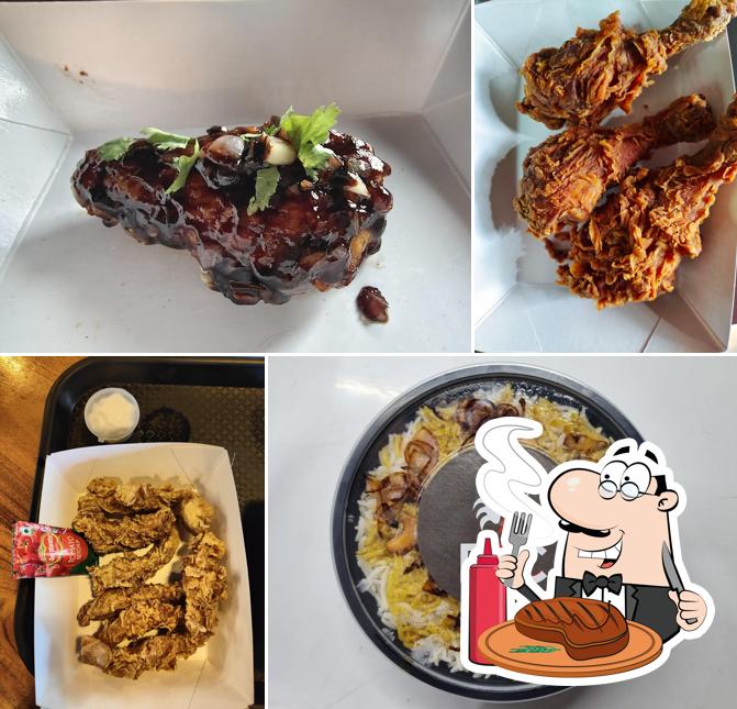 Get meat dishes at FFC (Funchick Fried Chicken)