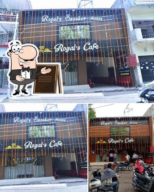 The exterior of Royal's cafe
