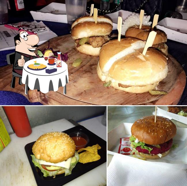 Order a burger at Street Food Market
