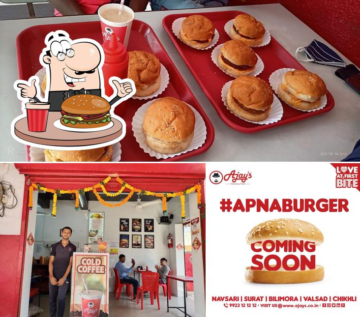 Treat yourself to a burger at Ajay's - College Road - Valsad