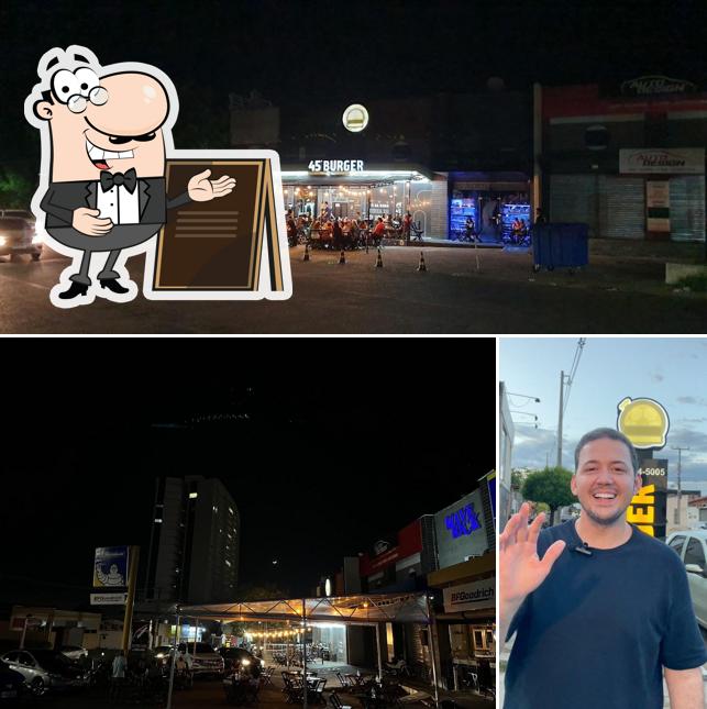 O exterior do 45 Burger - Hambúrguer Artesanal Delivery e Takeout